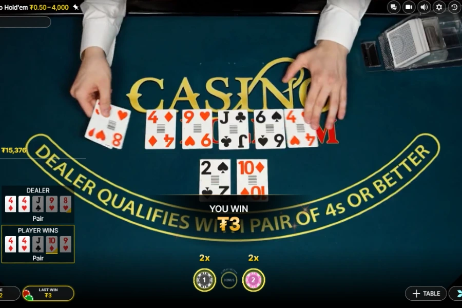 Texas Holdem con Dealer dal Vivo