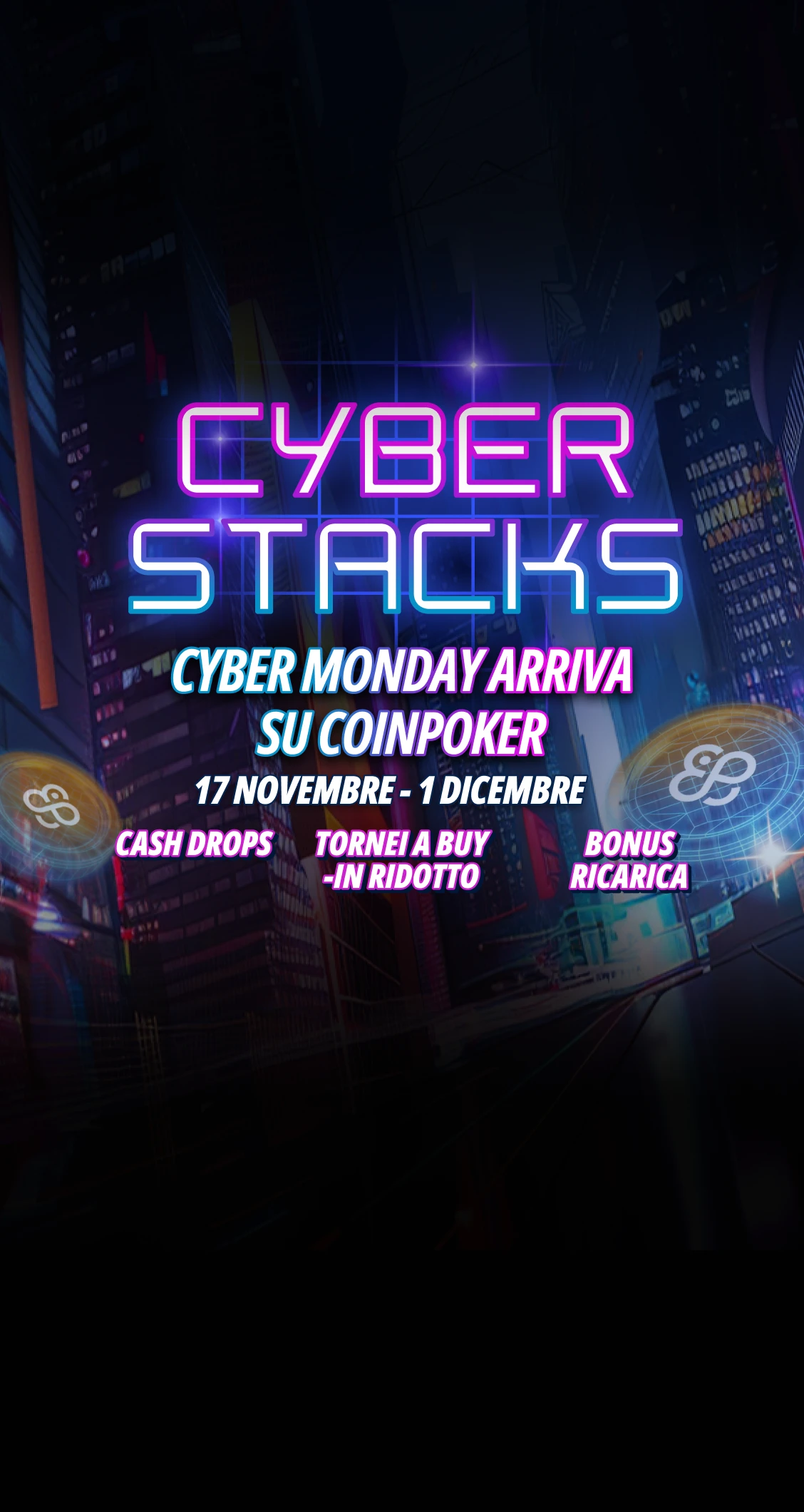 CoinPoker Cyber Stacks: Promozioni Black Friday e Cyber Monday